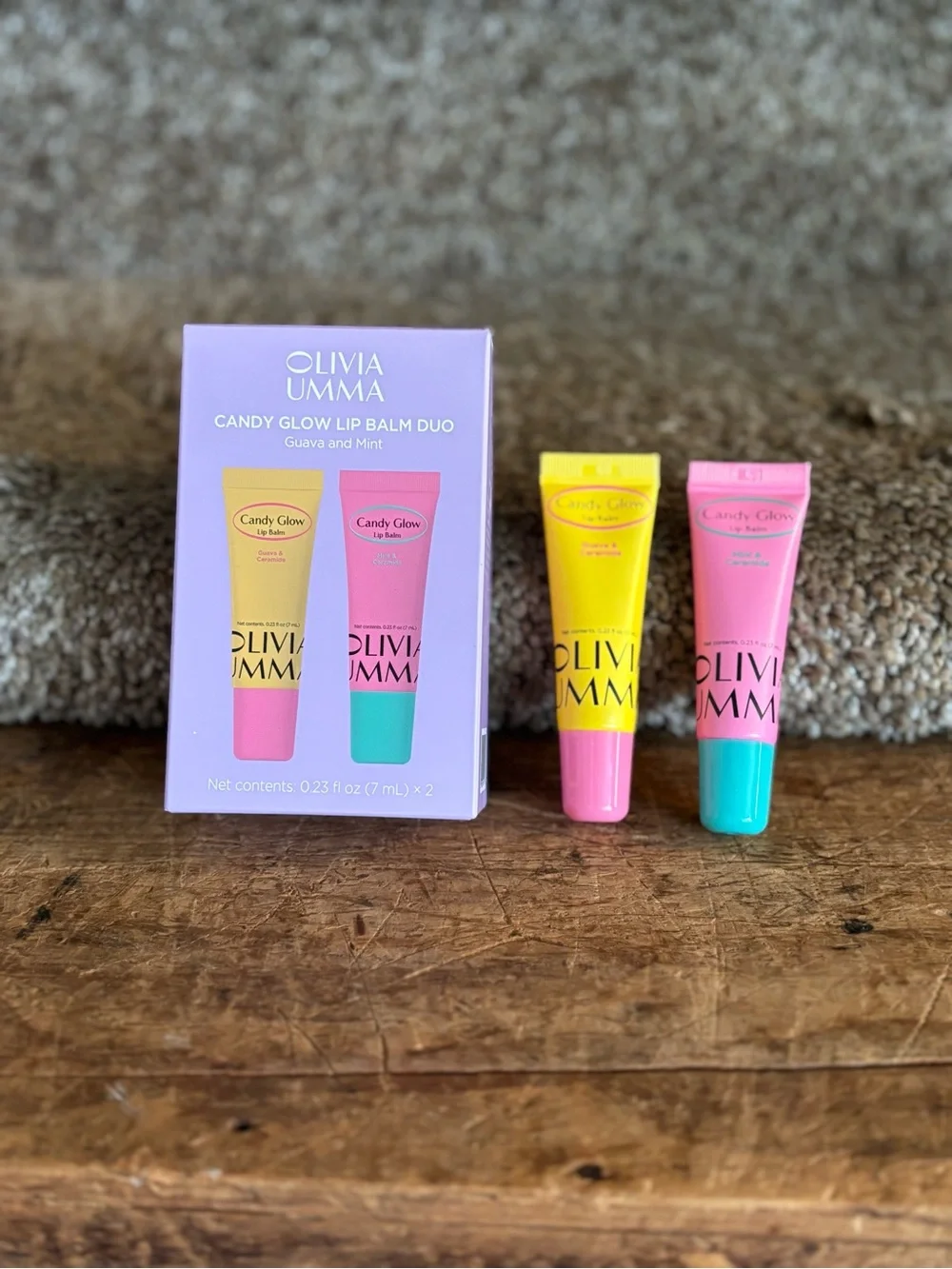 Candy Glow Lip Balm Duo — Yellow & Pink